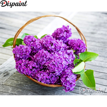 Dispaint Full Square/Round Drill 5D DIY Diamond Painting "purple flower" Embroidery Cross Stitch 5D Home Decor A11502 2024 - buy cheap