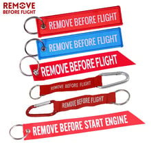 Remove Before Flight Key Chain Red Keychain Woven Letter Keyring Jewelry Aviation Tags OEM Key Chains Safety Tag 3 PCS/LOT 2024 - buy cheap