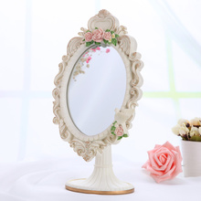 European mirror Princess mirror desktop vanity mirror portable HD cosmetic resin desktop single-sided beauty salon mirror LO7274 2024 - buy cheap