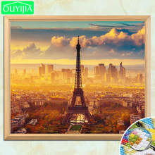 World Famous Scenic Spots "Eiffel Tower in Paris" 5D DIY Diamond Painting Square Diamond Embroidery Rhinestones Mosaic Picture 2024 - buy cheap