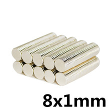 100pcs  8x1mm Strong Round Cylinder Magnets 8x1 mm Rare Earth Neodymium N35 Permanent Magnet Powerful Magnet Round Magnet 8*1mm 2024 - buy cheap
