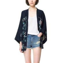 Autumn Lady Cardigan Kimono Jacket Women Harajuku Phoenix Printed Long Sleeve Jacket  Top 2024 - buy cheap