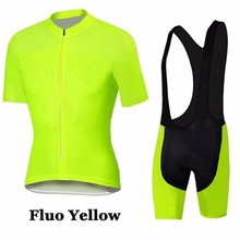 Fluo Yellow 2016 одежда для гонок на велосипеде, комплекты с короткими рукавами, велосипедные Джерси/горный велосипед, спортивная одежда, Roupa Ciclismo 2024 - купить недорого