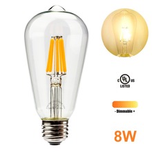 Equal 80W 60W 40W LED Edison Bulb 8W 6W 4W Warm White 2700K 120V 220V E27 Filament Light lampadas home decor Energy Saving Lamp 2024 - buy cheap