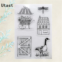 Duck House Door Clear Silicone Stamps /Transparent Rubber Stamp for DIY Scrapbooking /Photo Album Decorative Craft Making 2024 - buy cheap