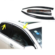 Lámpara de palo de coche ventana de plástico Visor de viento lluvia/protector de sol para ventilación Panel para Mitsubishi Lancer EX 2010 2011 2012 2013 2014 2015 2024 - compra barato