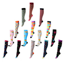 Outdoor Sports Compression Tube Socks for Women and Men Multicolored Running Elasticity Long Pressure ridding Stockings Support 2024 - buy cheap