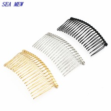 20 PCS 80mm*38mm Fashion Metal Alloy Hair Combs Base Gold Silver Plated 20 Teeth Hair Combs Base Setting 2024 - buy cheap