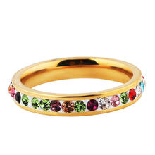 Женское кольцо с кристаллами и кристаллами геометрического дизайна, обручальное кольцо из нержавеющей стали, летние ювелирные изделия для помолвки 2024 - купить недорого