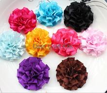 100pcs satin ruffled cabage fabric flower around 2" mixed colors or you choose, hair accessories , sewing , decoration 2024 - buy cheap