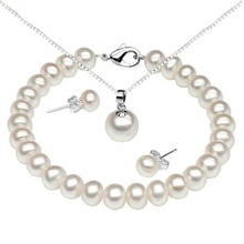925 Sterling Silver Freshwater Pearl Woman's Jewelry  Set  wedding jewelry Gift 2024 - buy cheap