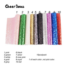 10 unids/pack juego de tela de cuero brillante tejido sintético grueso DIY pelo lazo fiesta boda Año nuevo Material de decoración 22*30 cm 2024 - compra barato