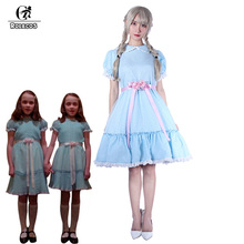 ROLECOS Lolita Blue Dress The Shining Twins Cosplay Costume Halloween Costume Women Sweet Dress Renaissance Victorian Dress 2024 - buy cheap