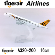 16 см 1:400 Airbus A320-200 модель Tiger airways airlines с базовым сплавом самолет Коллекционная модель дисплея 2024 - купить недорого