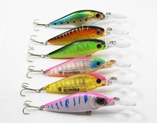 New Arrival Minnow 6 pieces 11 cm 11.7g Dive Artificial Bait Plastic Hard Fishing Lures Fishing Bait With 2 Hooks 2024 - buy cheap