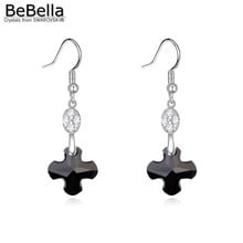 BeBella classic cross shape stud earrings design for female made with Crystals from Swarovski for women gift 2024 - buy cheap