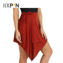 IIXPIN Asymmetric Latin Dance Skirt For Women Professional Sumba Dancing Skirt Adult Cheap Stage Rumba Qia Qia Latin Dress Dance 2024 - buy cheap