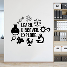 Science Explore Vinyl Wall Decal Classroom Laboratory Décor Experiment Tools Wall Stickers Learn Discover Explore Murals AZ901 2024 - buy cheap