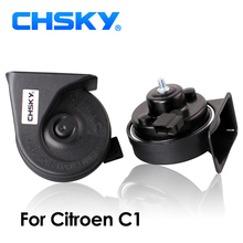 Автомобильный гудок CHSKY, спиральный гудок для Citroen C1 2005, 12 В, громкость-дБ, длительный срок службы, высокий и низкий клаксон 2024 - купить недорого
