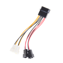 1 pces 4-pin molex para cabo de alimentação do ventilador de 3 pinos conector cabo de alimentação cabos de ventilador de refrigeração de computador para cpu caso de pc ventilador 12v / 5v dc 2024 - compre barato