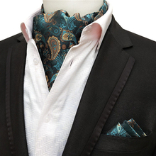 Дизайнерский мужской шейный платок 2 шт./компл. роскошный шейный платок Пейсли с карманом для вечерние ринки свадьбы 2024 - купить недорого