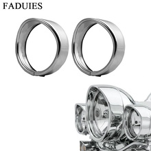 Anillo embellecedor estilo visera LED para motocicleta, accesorio para Harley Street Glide Touring Electra Glide Fat Boy FLSTF Road King FLHR, 4, 1/2 pulgadas 2024 - compra barato