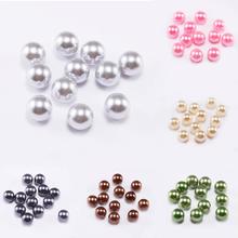 Cuentas sueltas blancas sin agujero, perlas de imitación ABS, acrílicas de plástico para accesorios de fabricación de joyas, 3, 4, 6, 8, 10 y 12 mm 2024 - compra barato