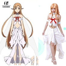 Japanese Anime Sword Art Online Cosplay Costume Asuna Costume Yuuki Perucas Sexy White Dress for Women Cosplay Costume Dress 2024 - buy cheap