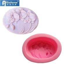 Orchid Flower Oval Silicone Soap DIY Mold Silicone Craft Art Mold 3D Mould Handmade Soap Mold Candle Making Mold 2024 - buy cheap
