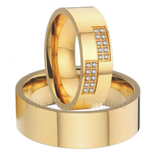 Buy Various High Quality titanium steel jewelry alliances gold color wedding rings 2024 - buy cheap