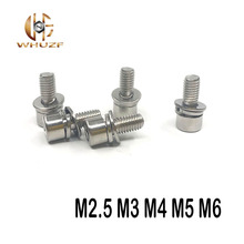 50PCS M2.5 M3 M4 M5 M6 DIN912 304 Stainless steel hex socket head cylindrical head three combination screw 2024 - buy cheap