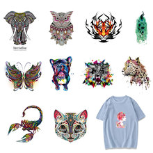 Ethnic Animal Iron on Heat Transfer Ironing Sticker T-shirt Thermal Patches Sexy Girls Decal DIY Cartoon Dog Accessory Appliques 2024 - buy cheap