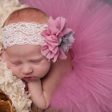 Antique Rose Tutu and Vintage Style Headband Handmade Newborn Tutu Baby Girl Photography Props Birthday Gift TS049 2024 - buy cheap