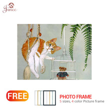 5D DIY círculo completo diamante pintura Animal gato mosaico bordado Animal mascota Cruz bordado niños DIY regalo 2024 - compra barato
