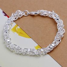 Wedding Party H073 Hot Sale Fine Silver Plated Jewelry Wholesale Factory Price Charms Free Shipping Fashion Shrimp Lock Bracelet 2024 - buy cheap