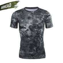 Camiseta tática de secagem rápida para homens, camiseta respirável de trilha estilo militar para o verão, treinamento de combate, caça e acampamento 2024 - compre barato
