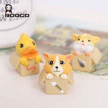 Roogo Cute Animal In Box Fridge Magnet Souvenir Resin Refrigerator Magnetic Message Sticker Home Decoration Accessories 2024 - buy cheap