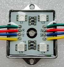 20pcs/string RGB color 5050 SMD LED module;DC12V input;0.96W;13mm*13mm;4pcs 5050 SMD LEDs 2024 - buy cheap
