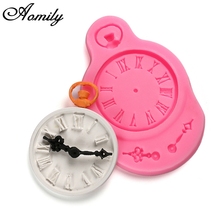 Aomily 3D Clock Fondant Cake Silicone Mold Candle Sugar Craft Tool Chocolate Cake Mould Kitchen DIY Baking Decorating Tools 2024 - buy cheap