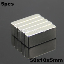 5pcs F50x10x5mm Super Powerful Strong Rare Earth Block NdFeB Magnet Neodymium N35 Magnets F50*10*5mm- Free Shipping 2024 - buy cheap