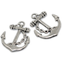 20Pcs Silver Tone Classic Anchor Ship Metal Pendants Jewelry DIY Findings Charms 25x27mm(1"x1 1/8") 2024 - buy cheap