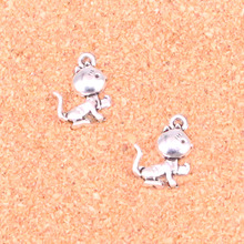 115 pcs Charms cat,Antique Making pendant fit,Vintage Tibetan Silver,jewelry DIY bracelet necklace 21*15mm 2024 - buy cheap