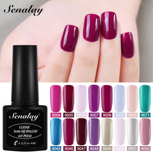 SENALAY UV Top Coat Base de Gel Unha Polonês Conjunto Para Manicure Vernizes Gel Nail Art Lâmpada Lacas Semi Permanente Do Prego cartilha polonês 2024 - compre barato