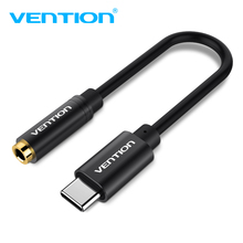 Адаптер-кабель Vention Type C-3,5 мм для наушников, USB 3,1 Type-C USB C-3,5 Jack аудио Aux кабель для Xiaomi Mi6, колонка для наушников 2024 - купить недорого