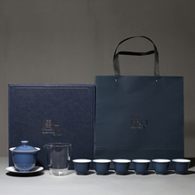 Dehua-juego de té de estilo minimalista para el hogar, juego de té con tapa moderna, caja de regalo de Indigo, Kung Fu, Da Hong Pao, Oolong, Oficina 2024 - compra barato