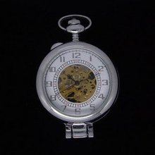 Free shipping hot wholesale Magnifier mechanical 2017 vintage antique Steel pocket watch necklace mens woman wedding 1pcs/lot 2024 - buy cheap