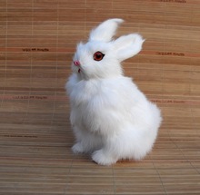 cute simulation white rabbit toy polyethylene&furs handicraft rabbit doll gift about 15x12x23cm 1637 2024 - buy cheap