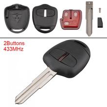 Abs 433 mhz 2 botões keyless carro remoto chave fob com id46 para mitsubishi triton pajero outlander asx lancer mit8 lama 2024 - compre barato