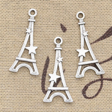 20pcs Charms Paris Eiffel Tower Star 30x13mm Antique Making Pendant fit,Vintage Tibetan Bronze Silver color,DIY Handmade Jewelry 2024 - buy cheap