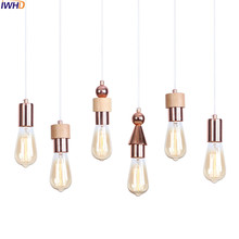 IWHD Simple Modern LED Pendant Lights Wooden Nordic Hanging Lamp Creative Pendant Lamp  For Home Lighting Luminaire Suspendu 2024 - buy cheap